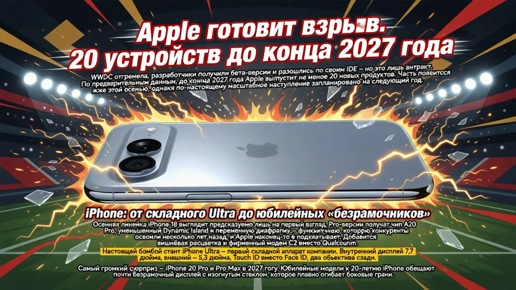 Apple готовит взрыв. 20 устройств до конца 2027 года