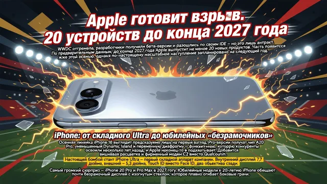 Apple готовит взрыв. 20 устройств до конца 2027 года